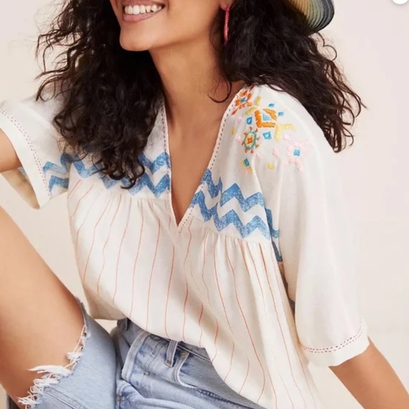 VINEET BAHL X Anthropologie - Anaya Blouse SIZE XL - NWT - Picture 1 of 9
